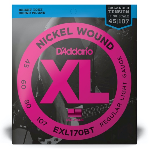 D'Addario EXL170BT Balanced Tension Nickel Regular Light (45-107)