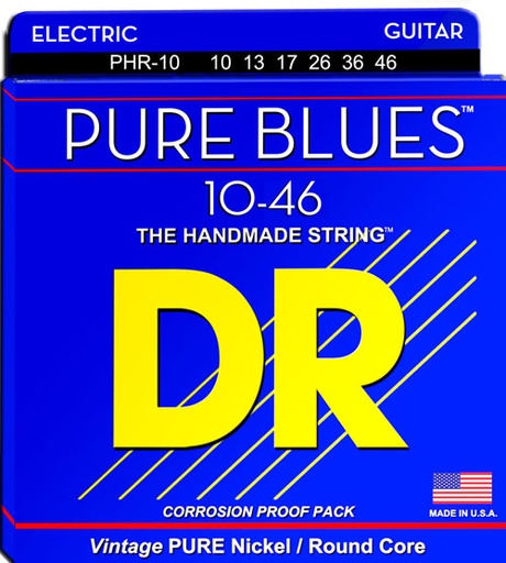 DR Strings Pure Blues PHR Pure Nickel Electric Guitar Strings