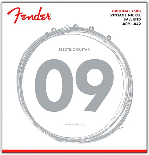 Fender 150's Pure Nickel Electric Guitar Strings 09 42