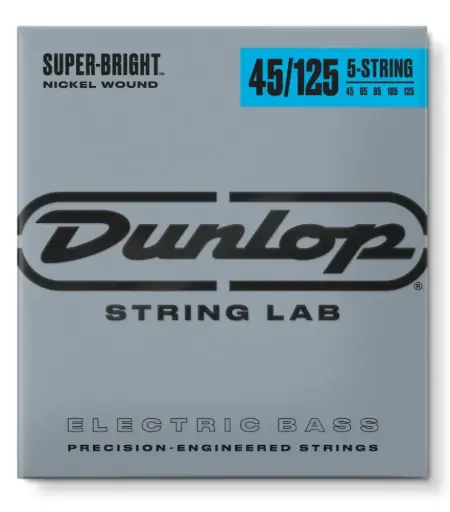 Dunlop SUPER BRIGHT NICKEL WOUND BASS STRINGS 45-125 | 5-STRING SET