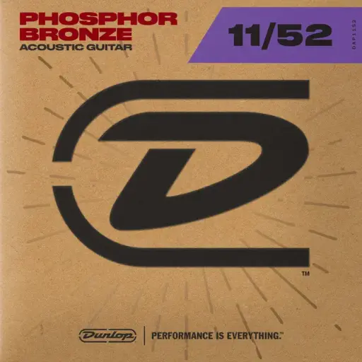 Dunlop Phosphor Bronze Acoustic Guitar 11/52 Light Gauge Strings