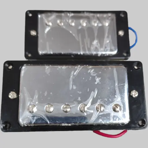 Set of Bridge and neck humbuckers CHROME 